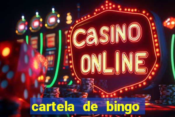 cartela de bingo pra imprimir